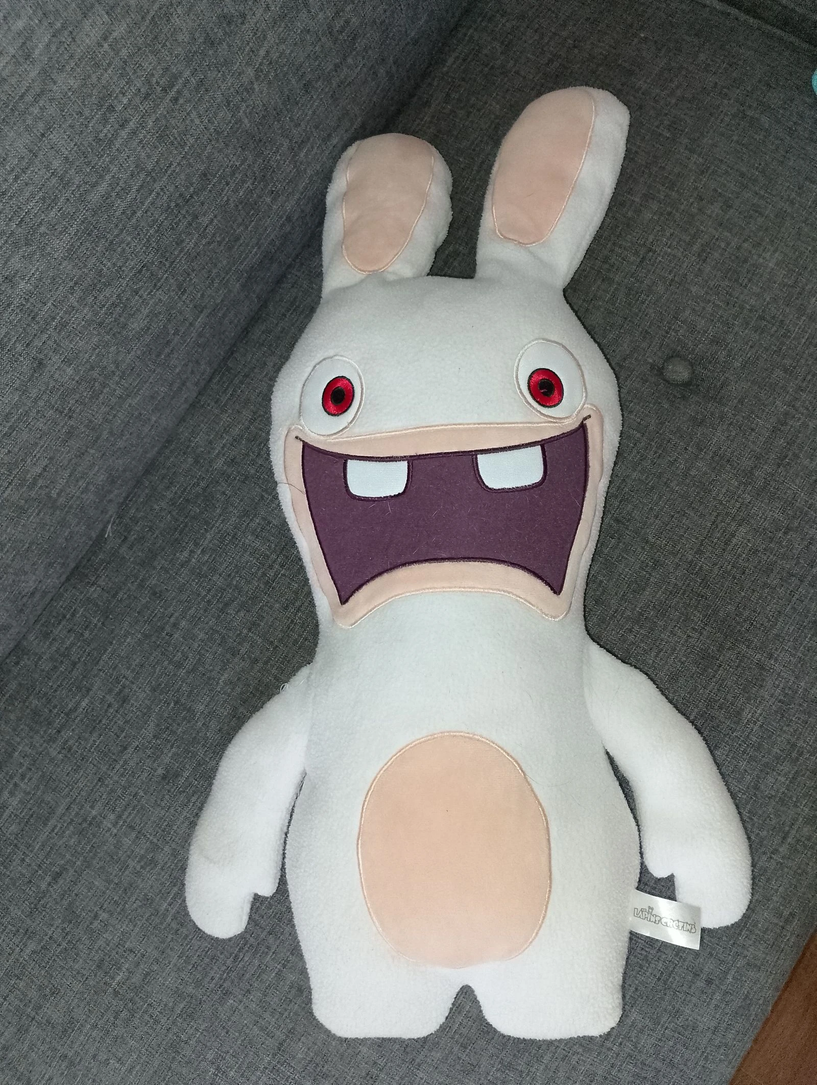 Grande peluche Lapins Crétins Ubisoft blanche 60 cm